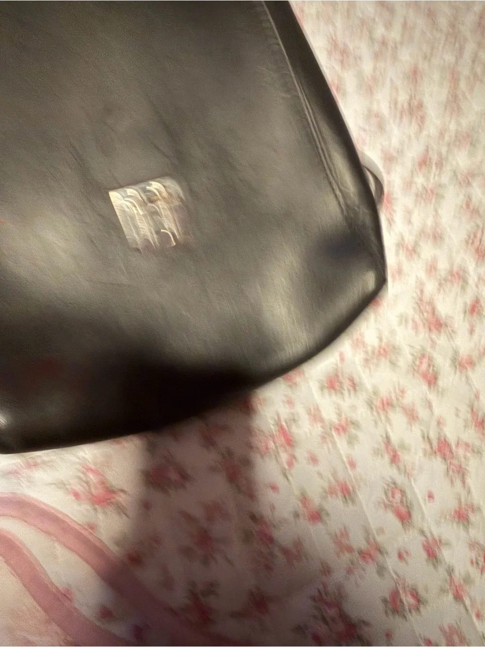 kate spade Black Leather Backpack with Silver-Tone Clasp